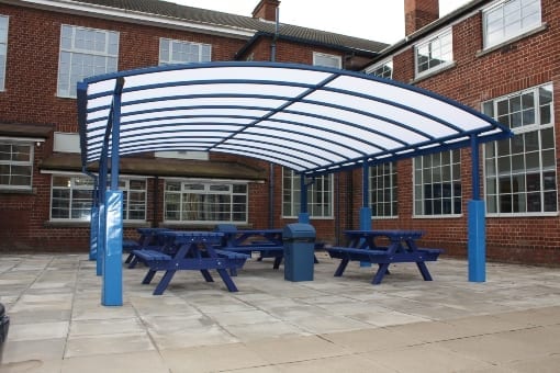 Shelter we fitted at The Earls High School