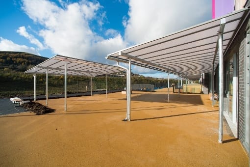 Shelters we designed for Ebbw Fawr Learning Community