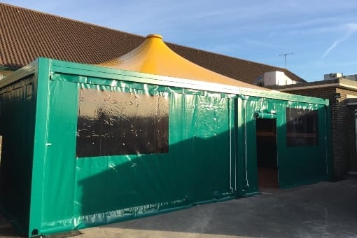 Enclosed tepee canopy we fitted at Furzefield Primary