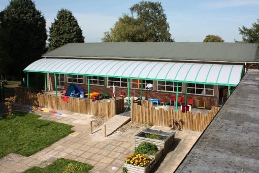 Canopy we installed at Ludlow Infant School