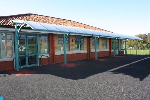 Shelter we fitted at St Peter and Pauls School