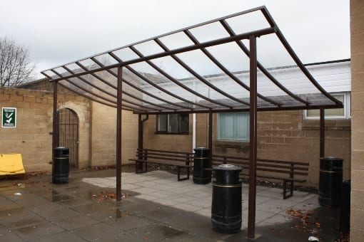 Shelter we designed for Coleg Powys