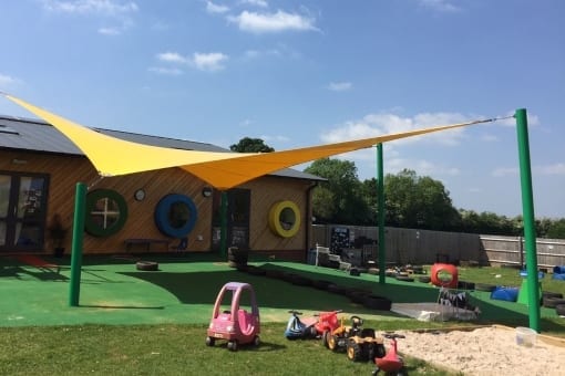 Canopy we fitted at NOA's Ark Nursery