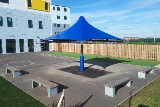 Canopy we fitted at Riverside Bridge School