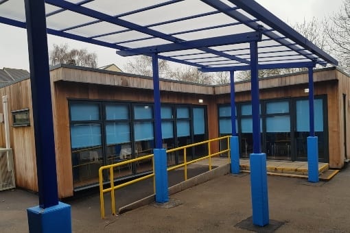 Canopy installed at Sycamore Academy