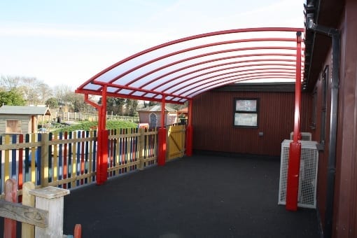 Canopy we designed for Woodside School