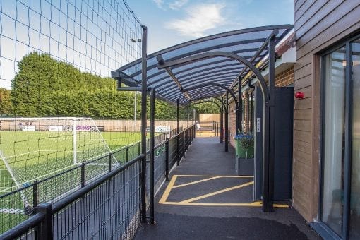 Shelter we installed at Horsham Football Club