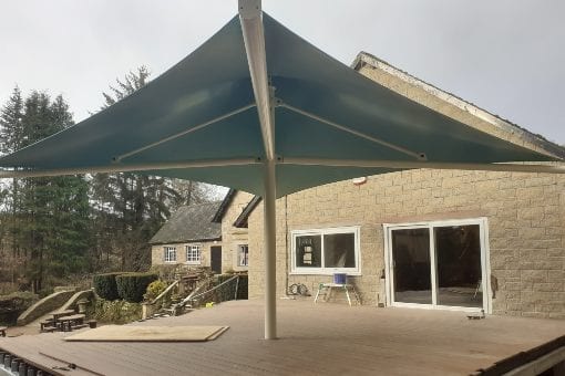 Canopy we fitted at Roman Vindolanda Cafe