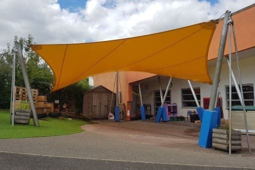 Sail we installed at Monkston Primary School