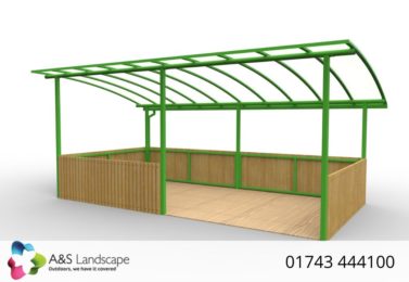 Green Curved Roof Canopy