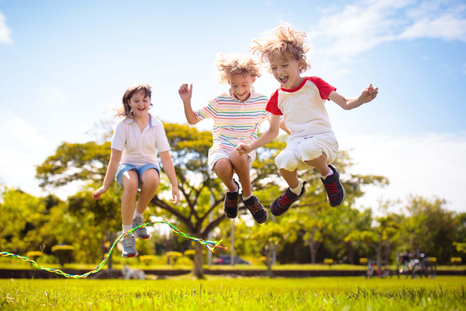 children playing outside