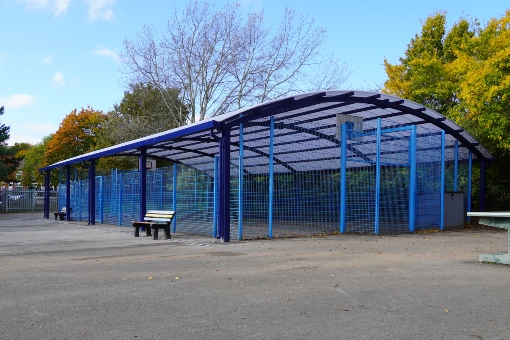 covered muga canopy frederick bird