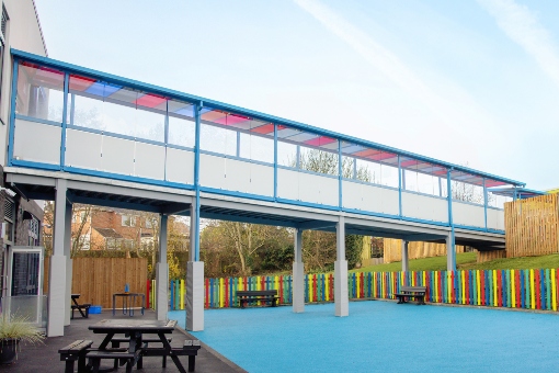 walkway canopy rainbow roof highfurlong