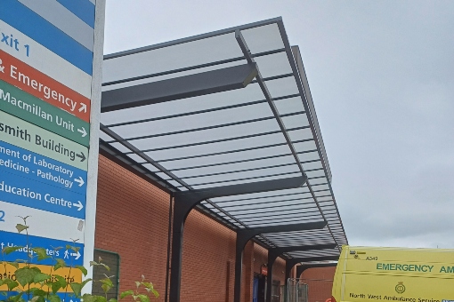 ambulance bay canopy tameside hospital