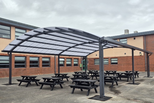 dining and outdoor learning canopy tupton hall